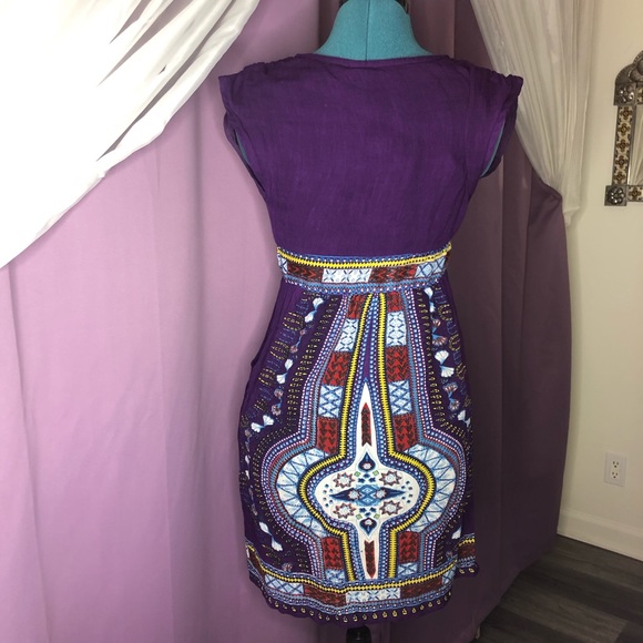 Purple Linen Summer Dress - Picture 6 of 7